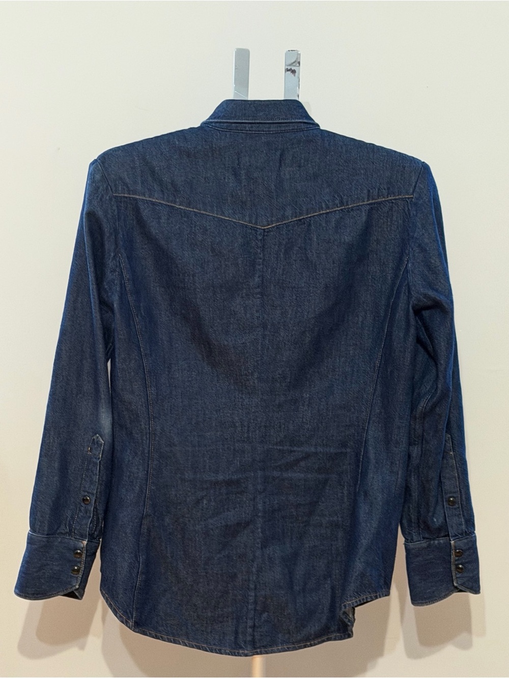 Rag & Bone Women’s Blue Denim Western Snap Shirt Size M Excellent Condition - Picture 8 of 13